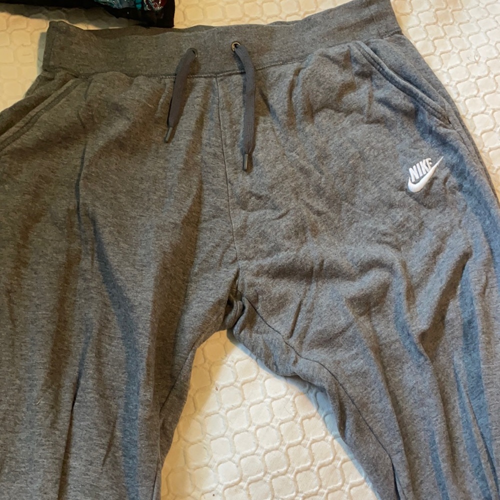 Grey bootcut Nike sweats barley worn